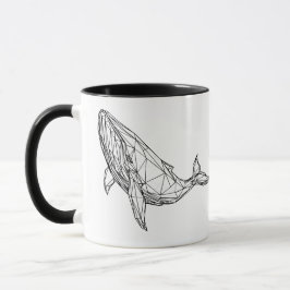 Taza Minimalist Geometric Whale Mug