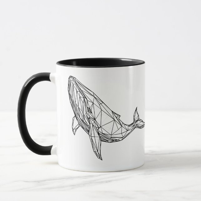 Taza Minimalist Geometric Whale Mug (Izquierda)