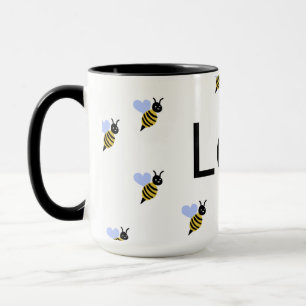 Taza Minimalista Amor & Abejas – Regalo Romántico