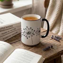 Taza Minimalista de Diente de León - Arte Botánico