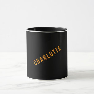 Taza Minimalista Elegante Clásico Profesional Nombre Pr
