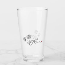 Taza Minimalista Floral Para Mamá Con Corazón