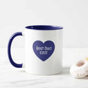 Taza Minimalista mejor papá jamás café de la Marina del