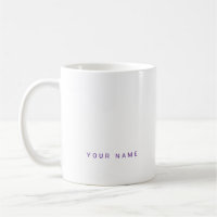 Taza Minimalista Moderna con Nombre, Texto y Foto 