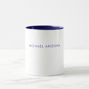 Taza Minimalista Moderno Simple Plano Nombre Propio