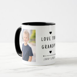 Taza minimalista personalizada con 2 fotos de amor