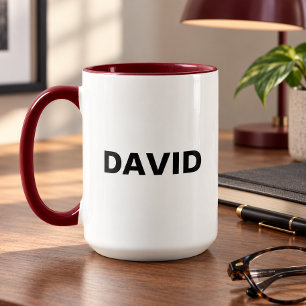 Taza minimalista Two Tone con nombre o logotipo pe