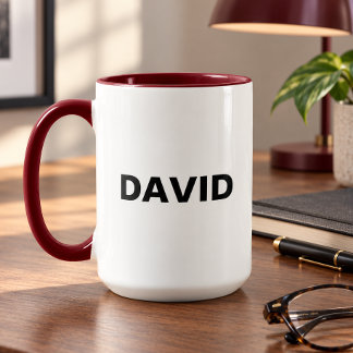 Taza minimalista Two Tone con nombre o logotipo pe