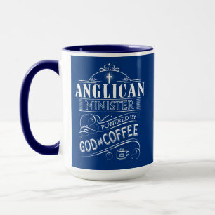 Taza Ministro anglicano, accionado por dios y el café