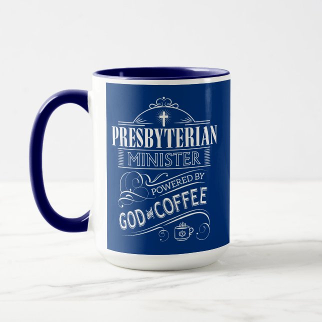 Taza Ministro presbiteriano, accionado por dios y el (Izquierda)