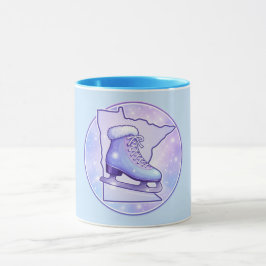 Taza Minnesota Patinaje sobre Hielo Azul y Púrpura