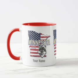 Taza Minnesota State Estados Unidos Map Vintage USA