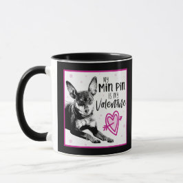 Taza MinPin El día de San Valentín Mug - Perro Valentin