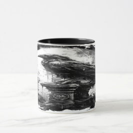 Taza Mirada Abisal Cuervo de Cráneo de Metal Pesado