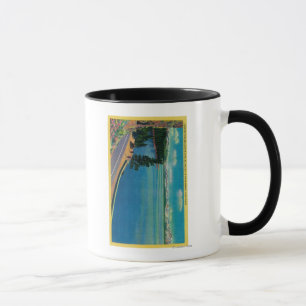 Taza Mirando hacia ensenada del Zephyr, Mt. Tallac