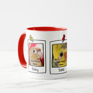 Taza Mis Aves Domésticas Collage de Fotos Personalizado