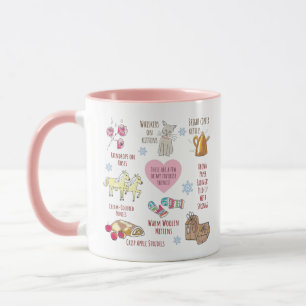Taza Mis cosas favoritas Sonido de la música Dibujo a m
