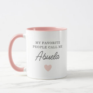 Taza Mis favoritos me llaman Abuela Script Mug