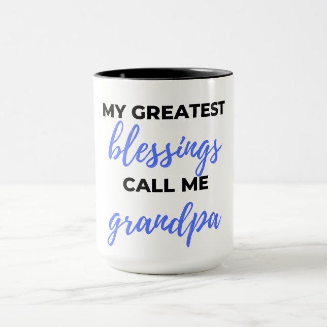 Taza Mis mayores bendiciones me llaman negro abuelo (Centro)