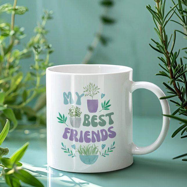 Taza Mis mejores amigos son plantas (This, "My best friends" are plants mug would make the perfect gift for the plant lover! )