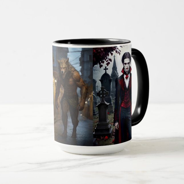 Taza Mis Noches Están Reservadas Para Monster Romance (Anverso derecho)