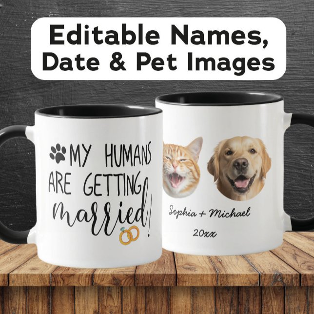 Taza Mis seres humanos se casan con Personalizados, par (Subido por el creador)