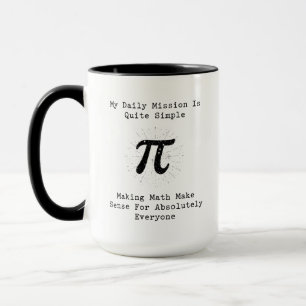 Taza Misión diaria: hacer que las matemáticas tengan se