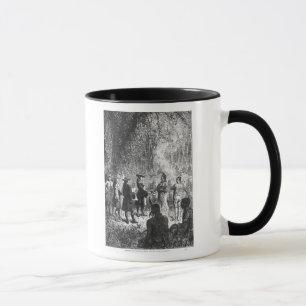 Taza Misionarios de Moravian entre los indios
