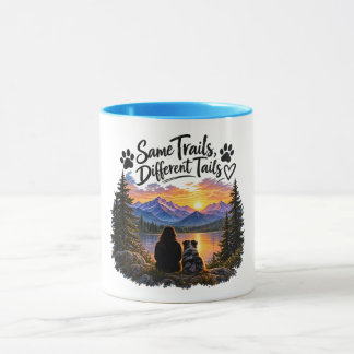 Taza Mismos senderos, colas diferentes Aventura canina
