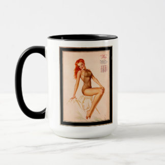 Taza Miss Febrero Varga Chica 1946 Calendario de pines