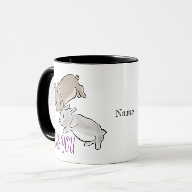 Taza Miss you bunnies  (Anverso izquierdo)