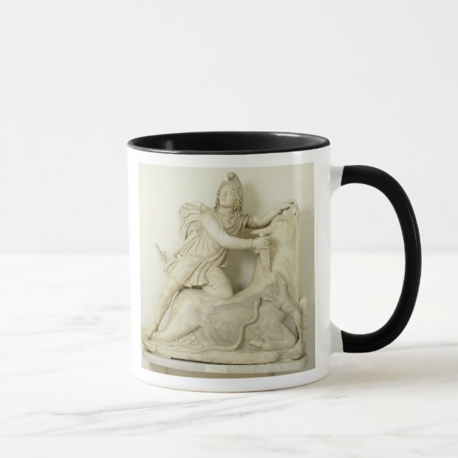 Taza Mithras que sacrifica la Bull, alivio de mármol, (Derecha)