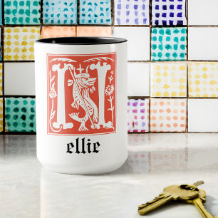 Taza Míticas criaturas del siglo XVI Capital decorativa