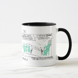 Taza ¡Mito griego Comix Orpheus en la mugre del submund