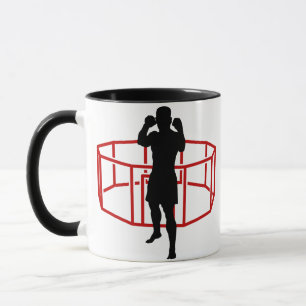 Taza MMA Hombres listos para combatir en jaula artes ma