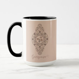 Taza Mocha Rococo Lotus Ornamentala personalizada