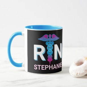 Taza Mochila registrada de la enfermera RN Port Authori