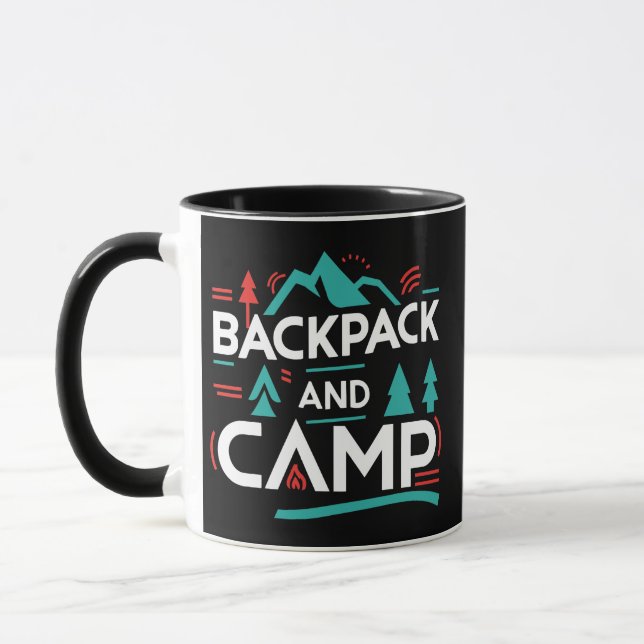 Taza Mochila y campamento, campamento de verano (Izquierda)
