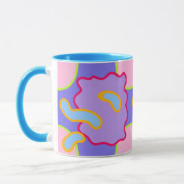 Taza Mod Burbujas Y Blobs Pastel
