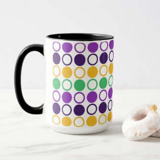 Taza Mod Mardi Gras Dots