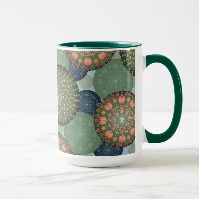 Taza Moda costera Coral estilizado (Derecha)