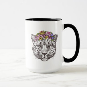 Taza Moda del Hippie del leopardo