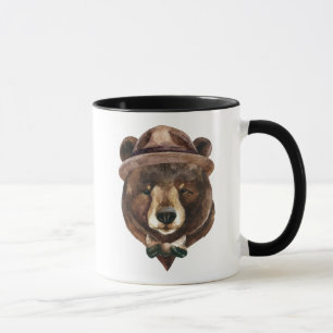 Taza Moda del oso de la acuarela