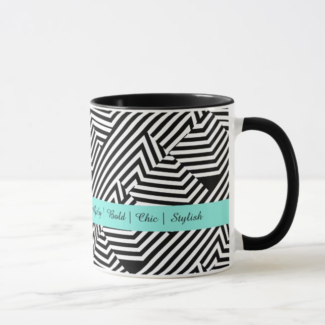 Taza Moda geométrica blanco y negro de moda de la (Derecha)