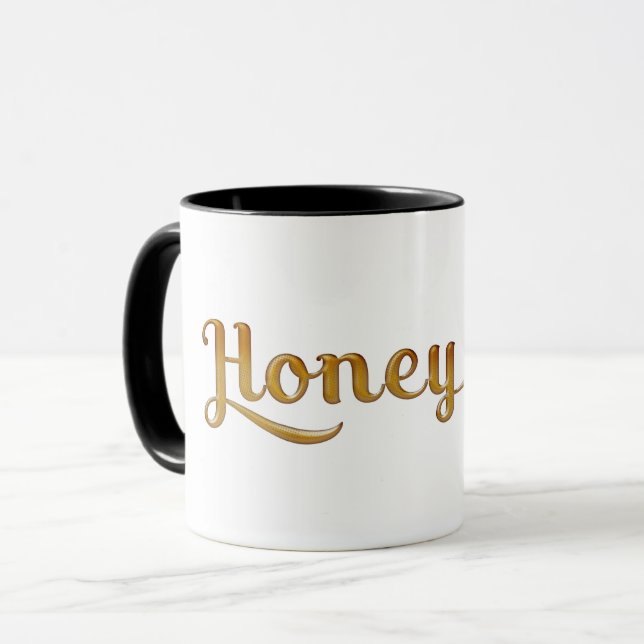 Taza Moda gráfica tipo retro de miel de oro (Anverso izquierdo)