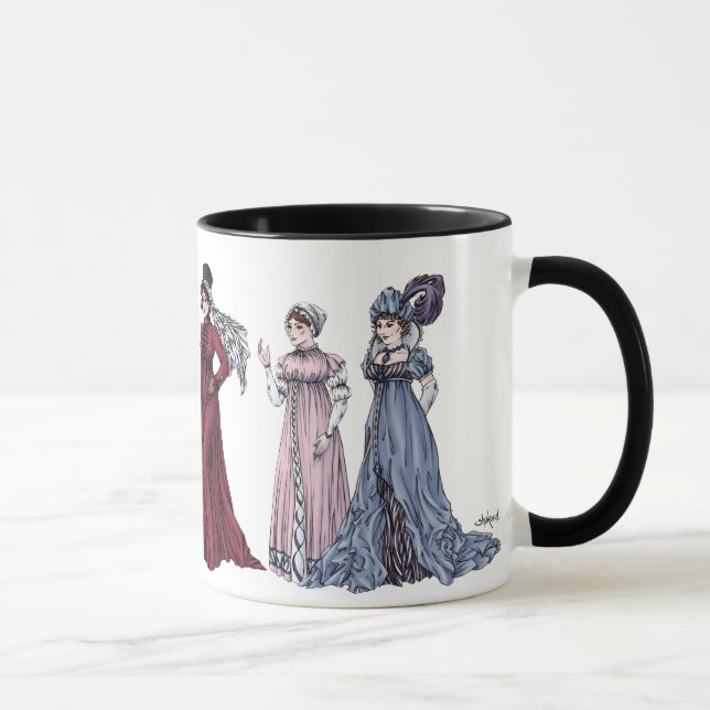Taza Moda histórica de Regency Ladies Jane Austen Mug (Derecha)