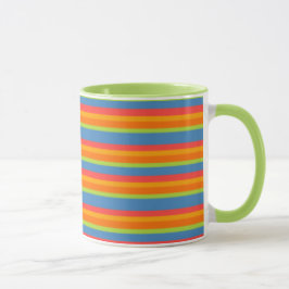 Taza Moda Marigold Medley Ringer Striped Coffee Mug