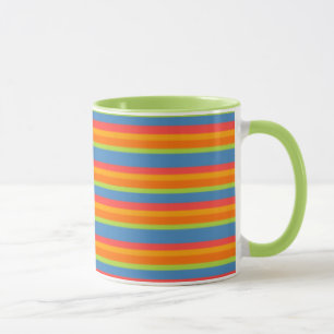 Taza Moda Marigold Medley Ringer Striped Coffee Mug