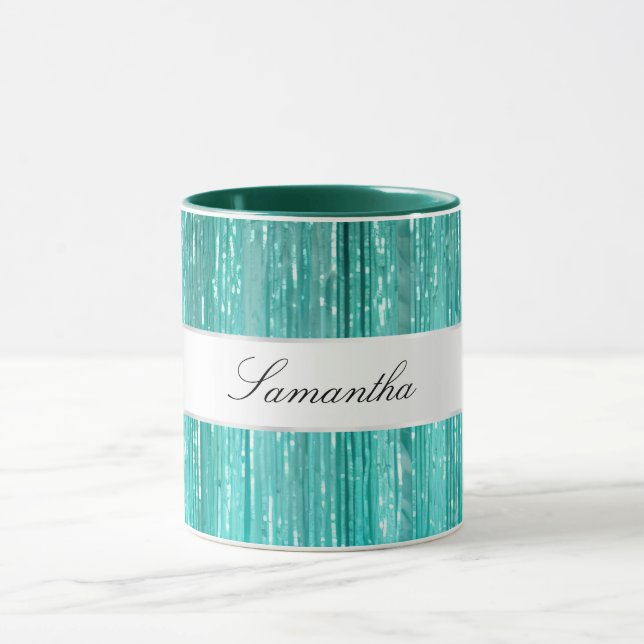 Taza Moda Mint Glam Tinsel Stripes (Centro)