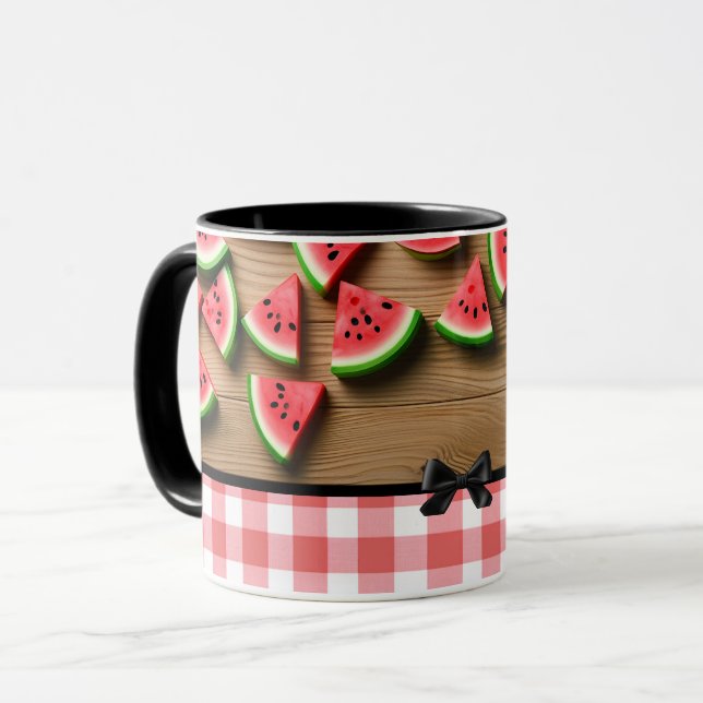 Taza Moda moderna elegante y moderna con sandía de barr (Anverso izquierdo)